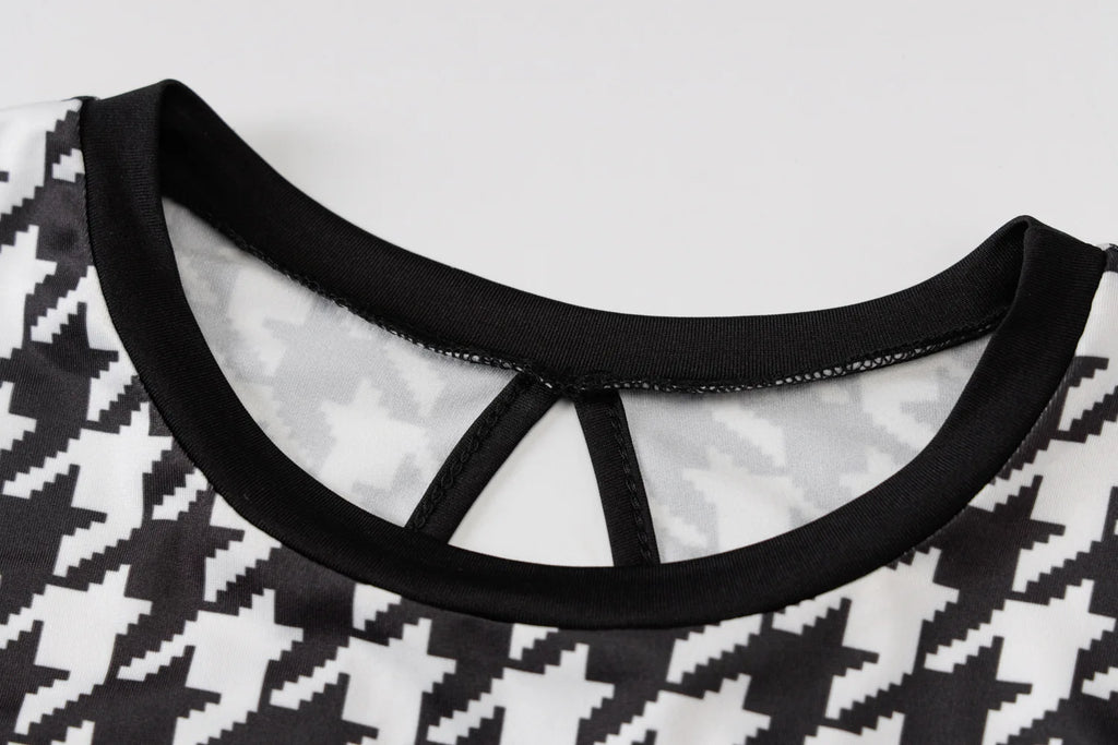 Houndstooth Sheath Dress for Women