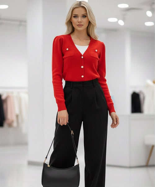 Celeste Women's Soft Knit Cardigan – Wool Cotton Blend