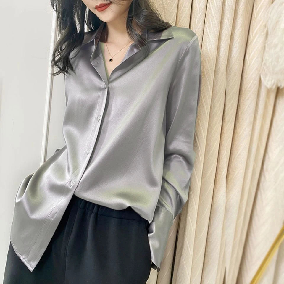 LuxeSatin Blouse