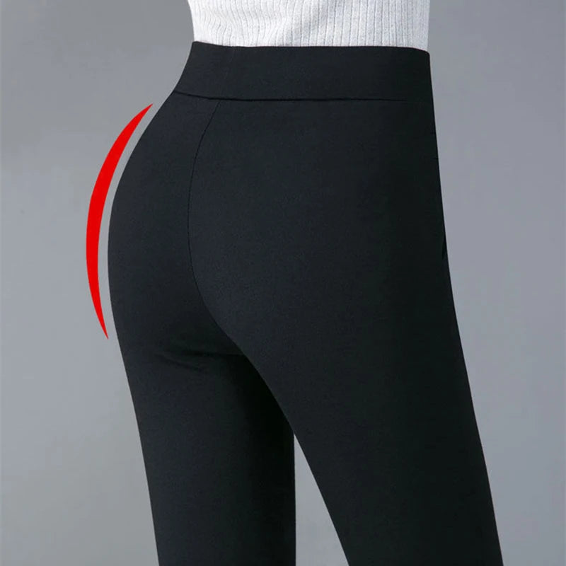 Women’s High-Waist Slim Pants – Modern Stretch Pencil Fit