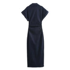 The Glow Denim Midi Dress