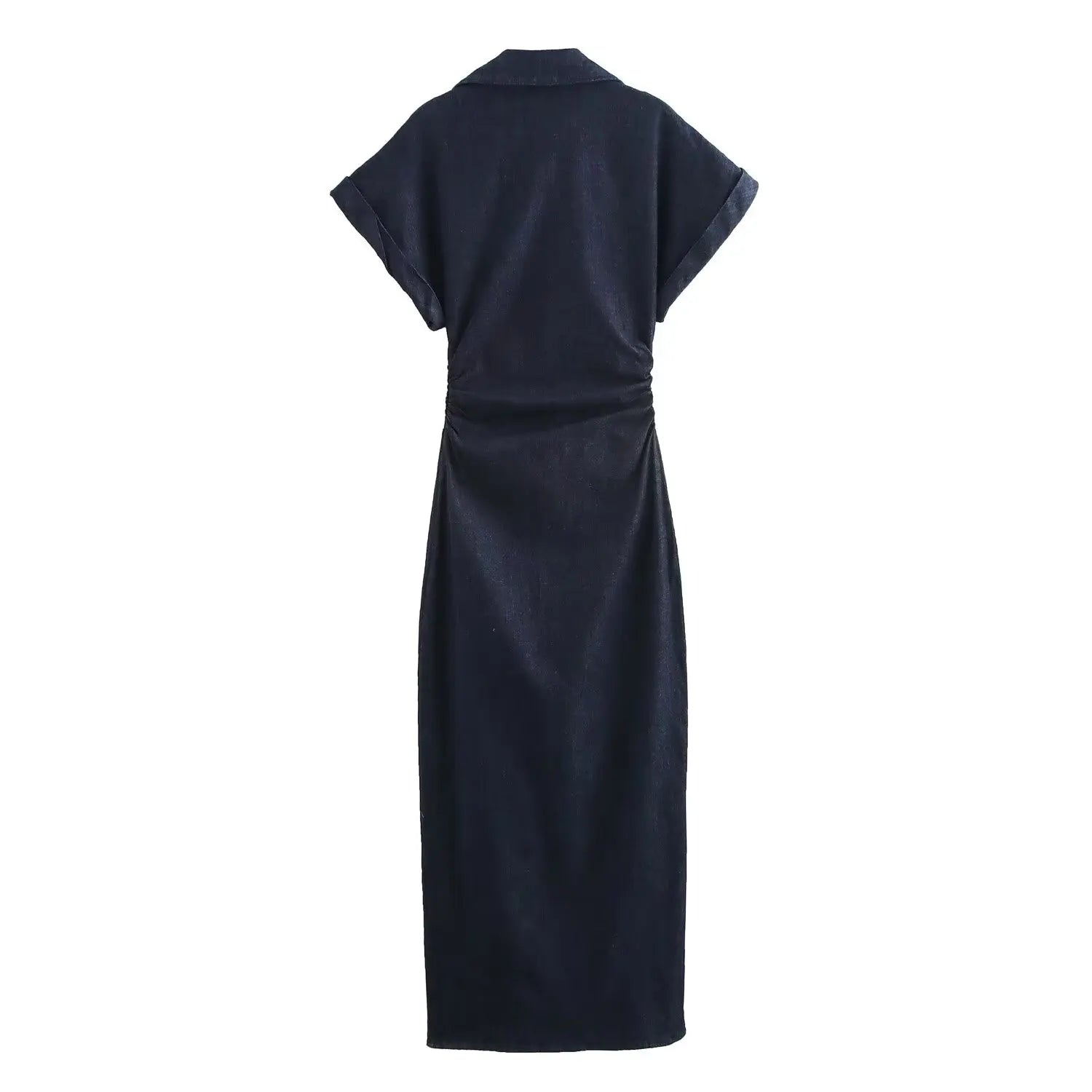 The Glow Denim Midi Dress