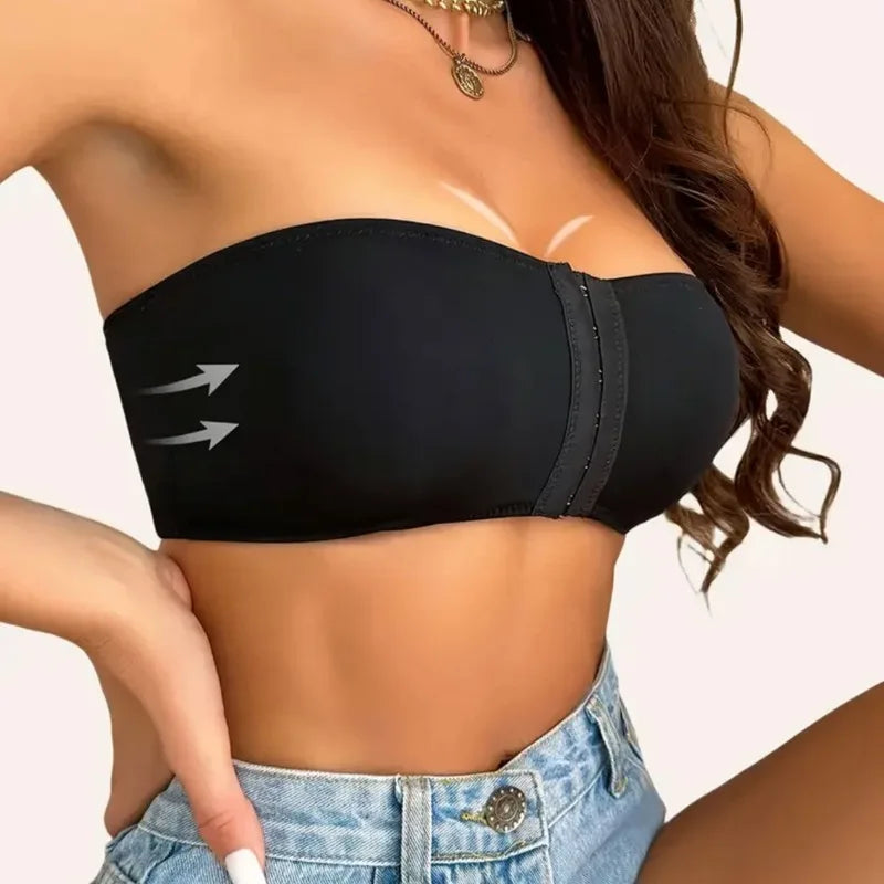 Glow Silk | Invisible Front-Buckle Strapless Bra
