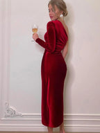 Velvet Midi Dress