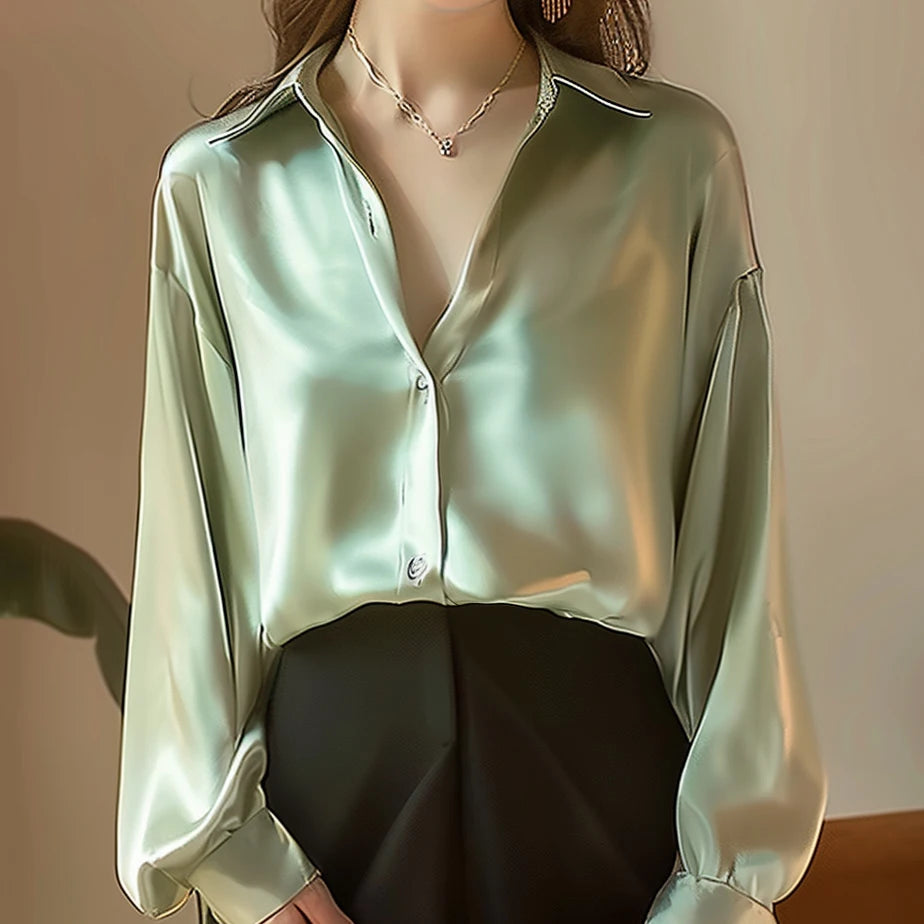 LuxeSatin Blouse
