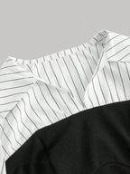 Striped Chiffon Blouse for Women – Short Streetwear Top