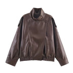 Faux Leather Moto Jacket