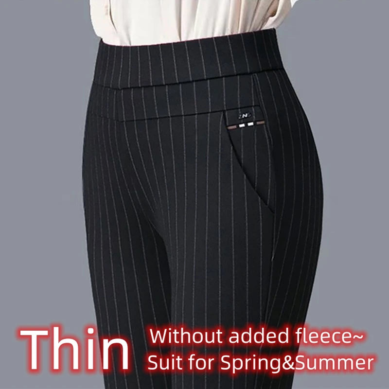 High-Waist Slim Pants