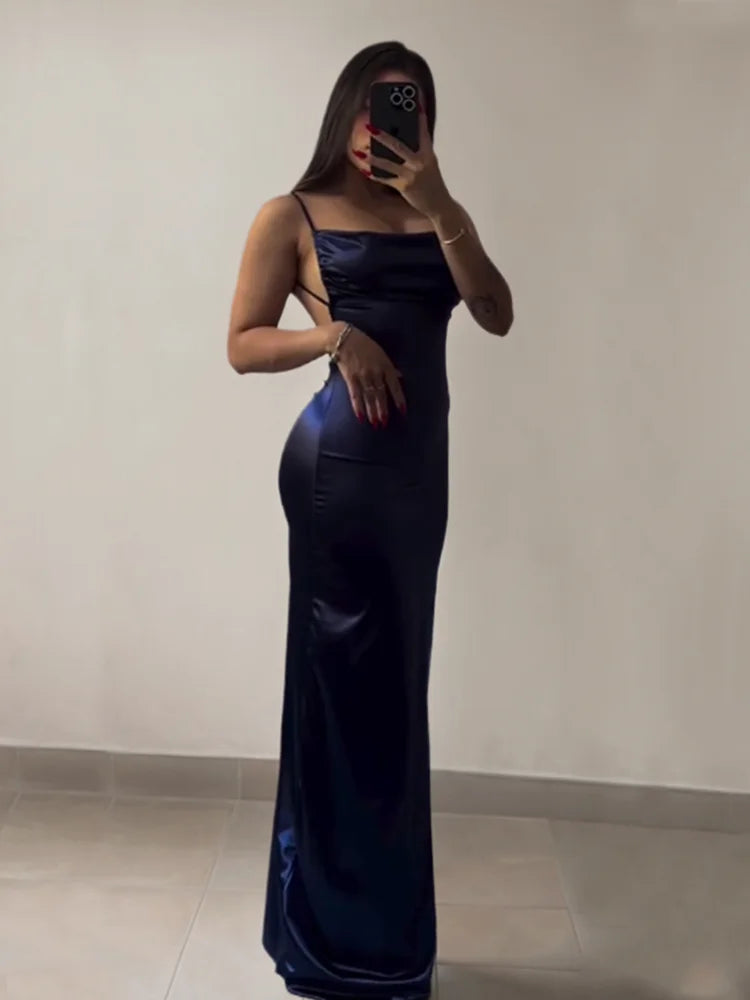 Women's Satin Maxi Dress