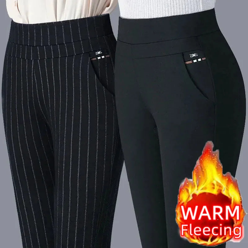 High-Waist Slim Pants