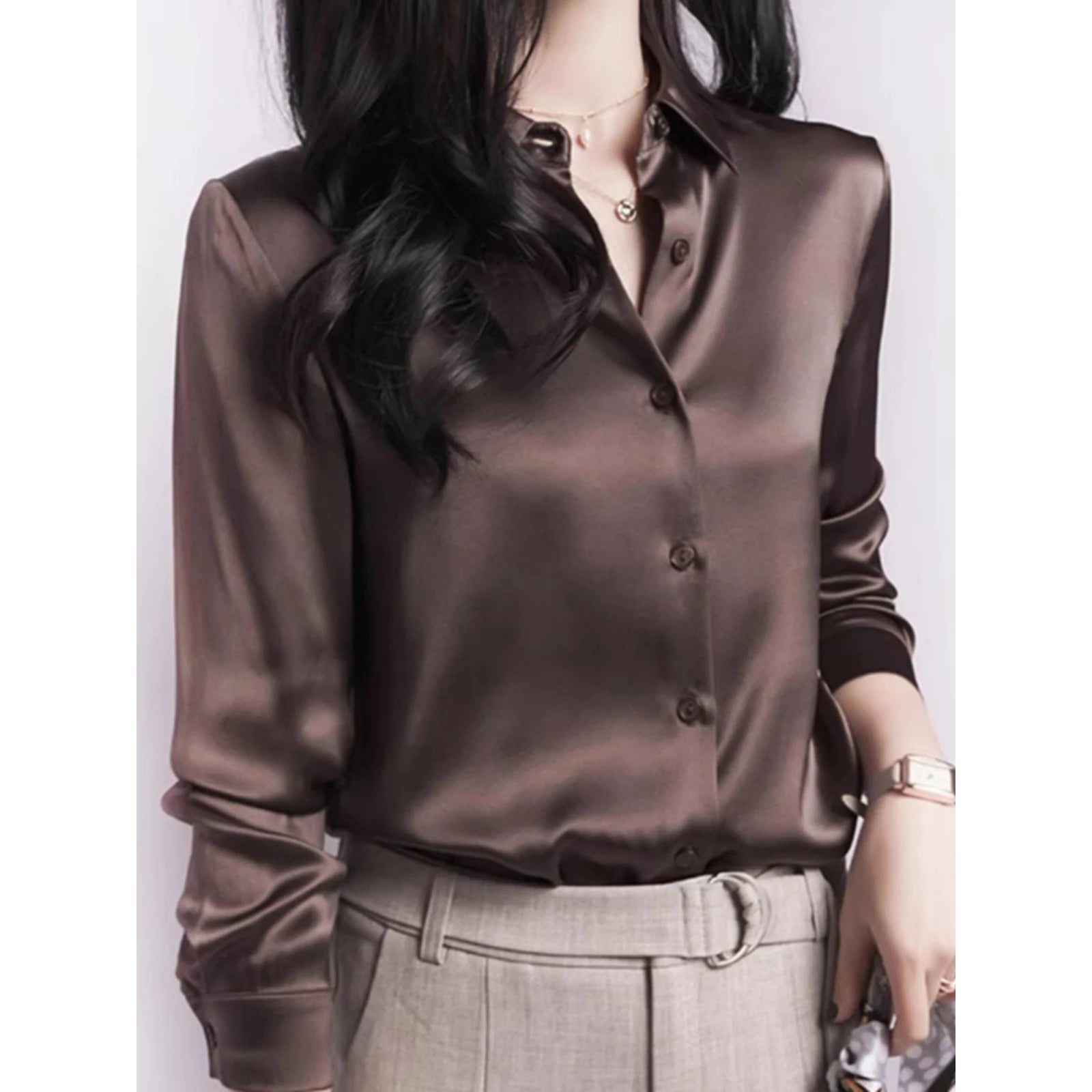 LuxeSatin Blouse