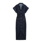 The Glow Denim Midi Dress