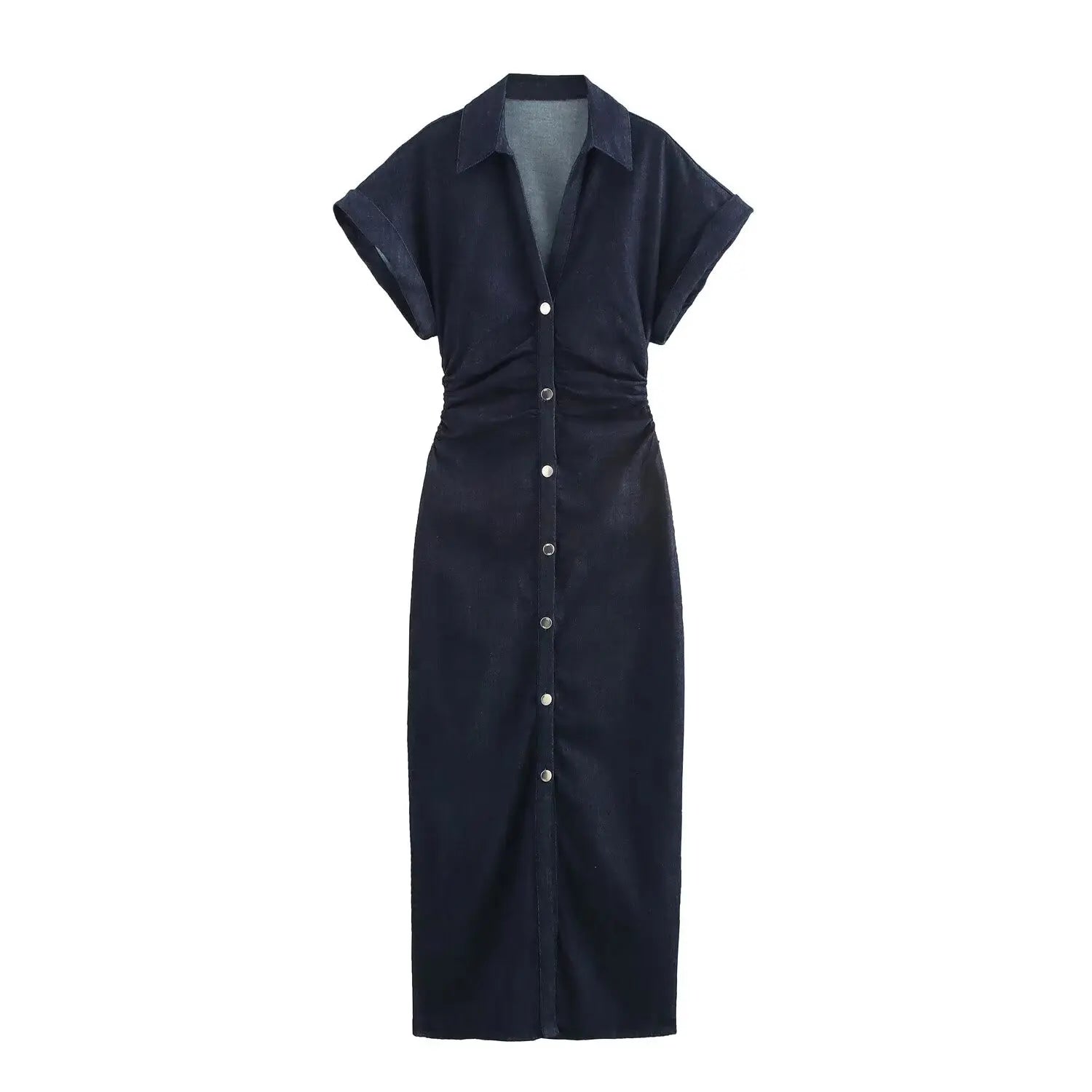 The Glow Denim Midi Dress
