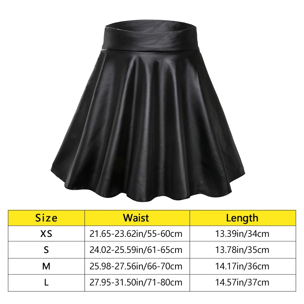Faux Leather Pleated Mini Skirt – High Waist Street Style