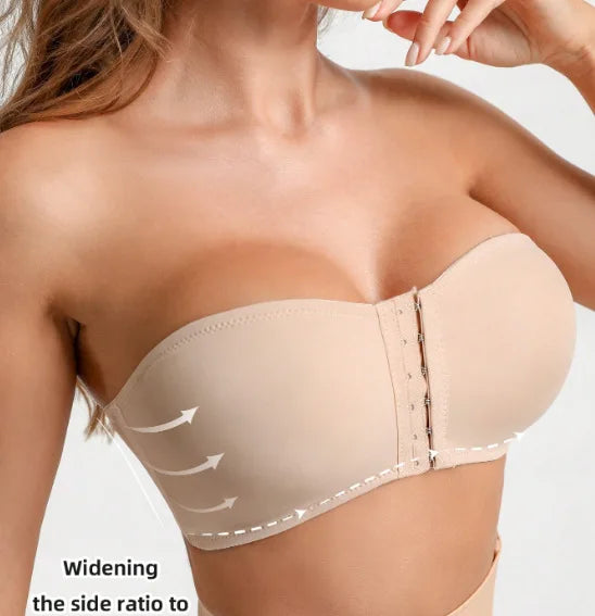Glow Silk | Invisible Front-Buckle Strapless Bra