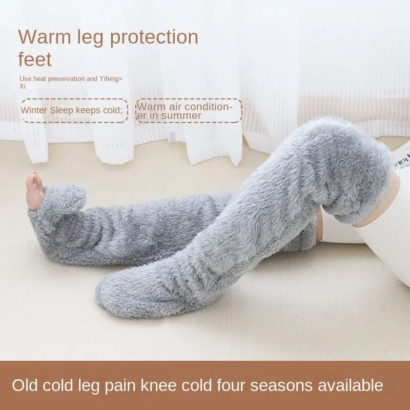 Women's Fuzzy Thigh-High Thermal Stockings