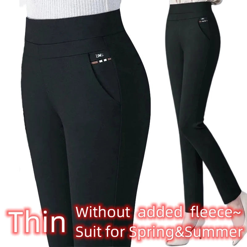 Women’s High-Waist Slim Pants – Modern Stretch Pencil Fit