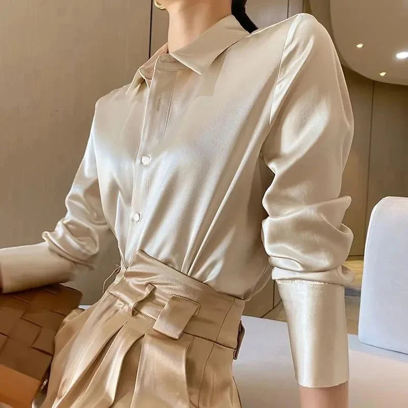 LuxeSatin Blouse