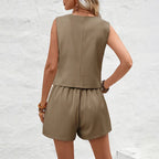 Noir Vest & Short Set