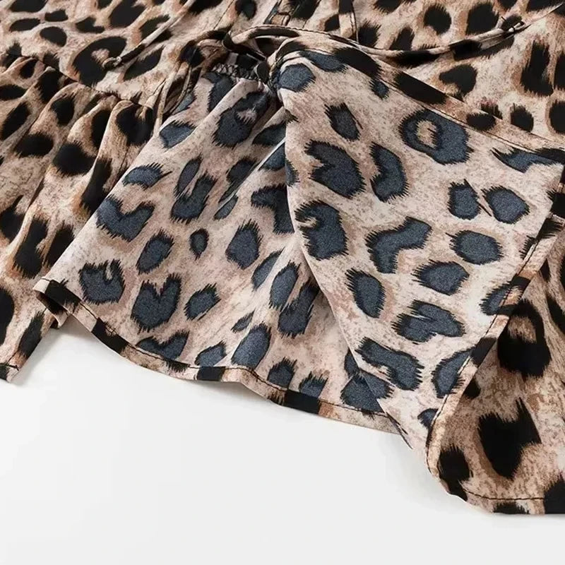 Women's Ruffle Blouse Puff Sleeve Lightweight Chiffon Top