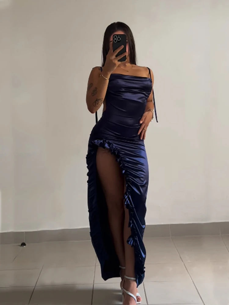 Women's Satin Maxi Dress