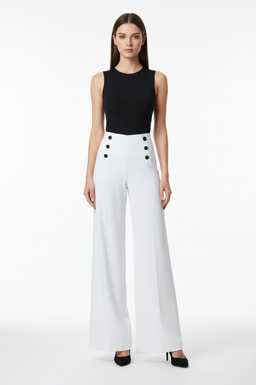 Elegant High-Waist Pants - Studio 4
