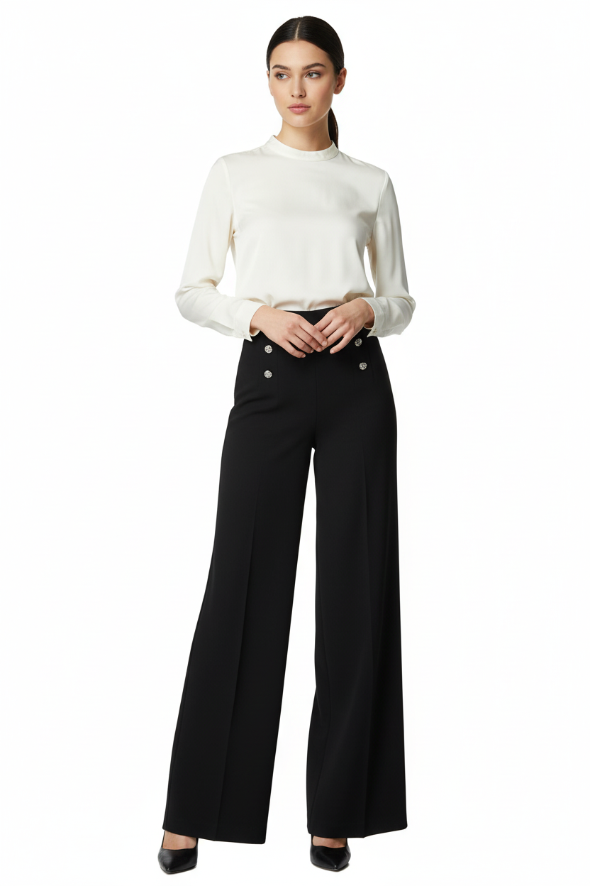 Elegant High-Waist Pants - Studio 5