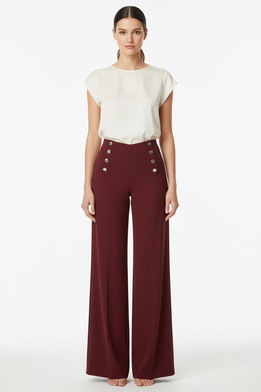 Elegant High-Waist Pants - Studio 6