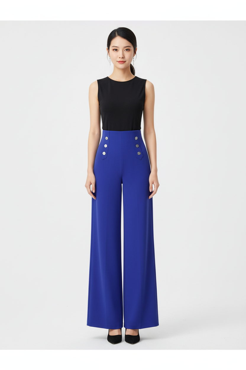 Elegant High-Waist Pants - Studio 7