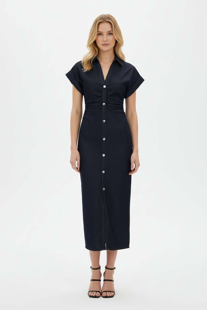 Glow Denim Midi Dress - Studio 1