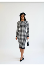 Houndstooth Sheath Dress - Studio 1