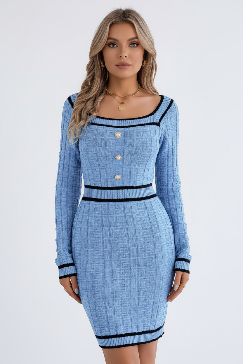 Luna Square Neck Dress - Studio 1