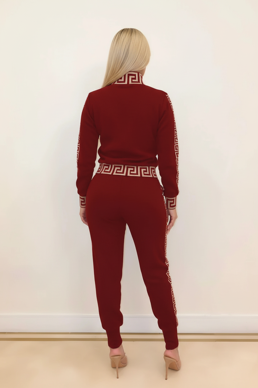 Luxe Print Two-Piece Suit - Back View 1