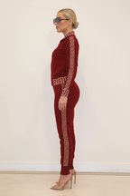Luxe Print Two-Piece Suit - Side View
