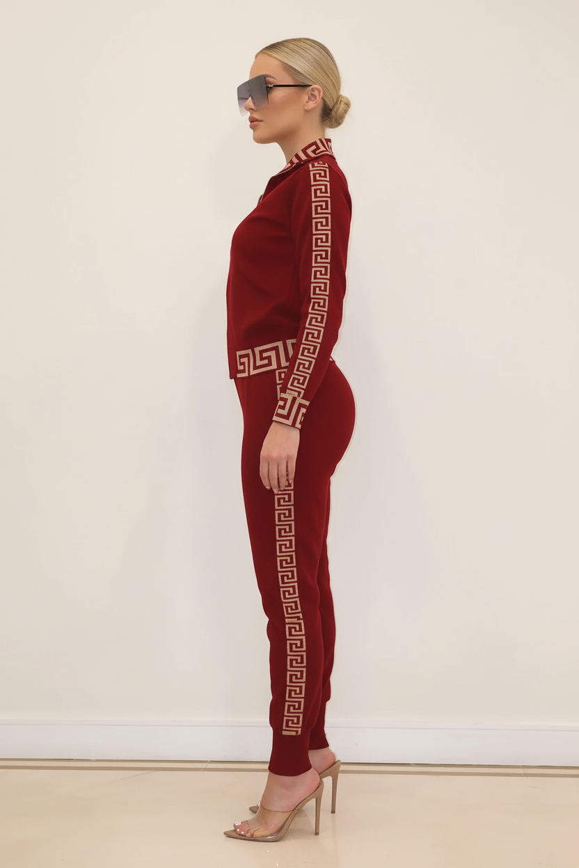 Luxe Print Two-Piece Suit - Side View