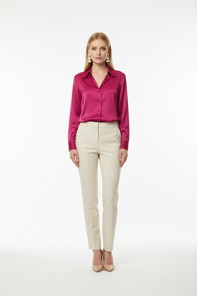 LuxeSatin Blouse - Studio 17