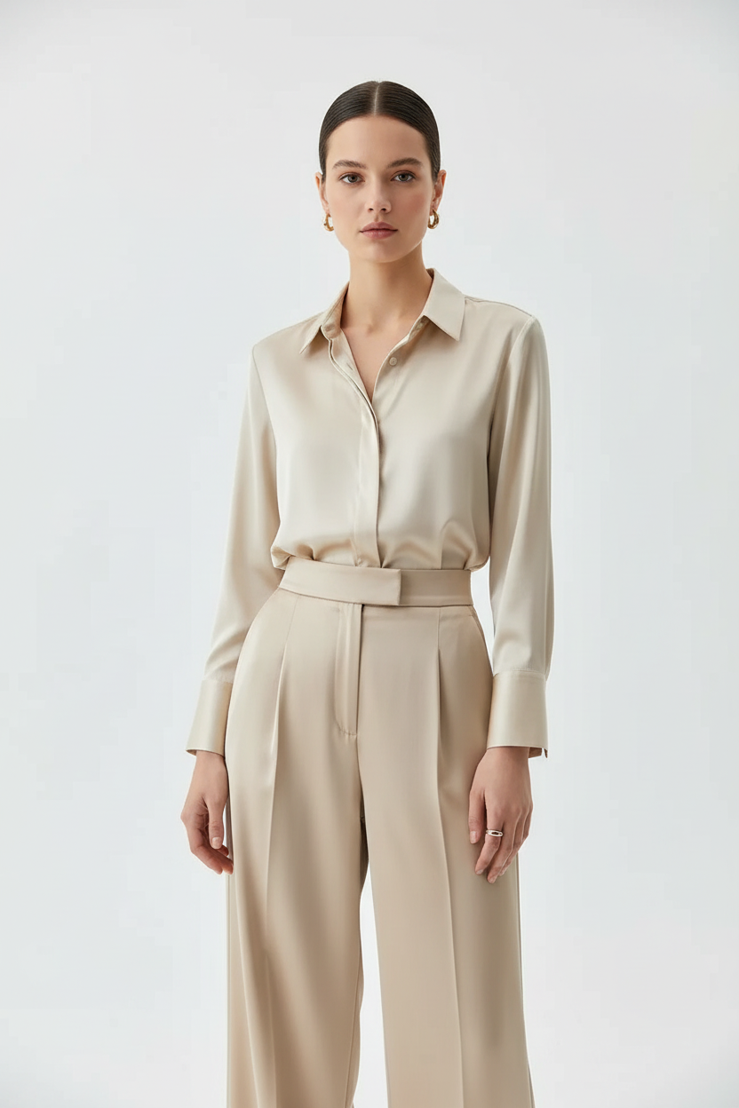 LuxeSatin Blouse - Studio 5