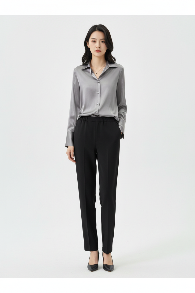 LuxeSatin Blouse - Studio 7