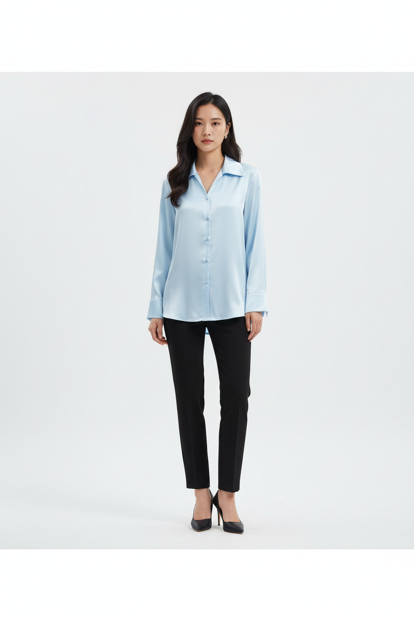 LuxeSatin Blouse - Studio 8