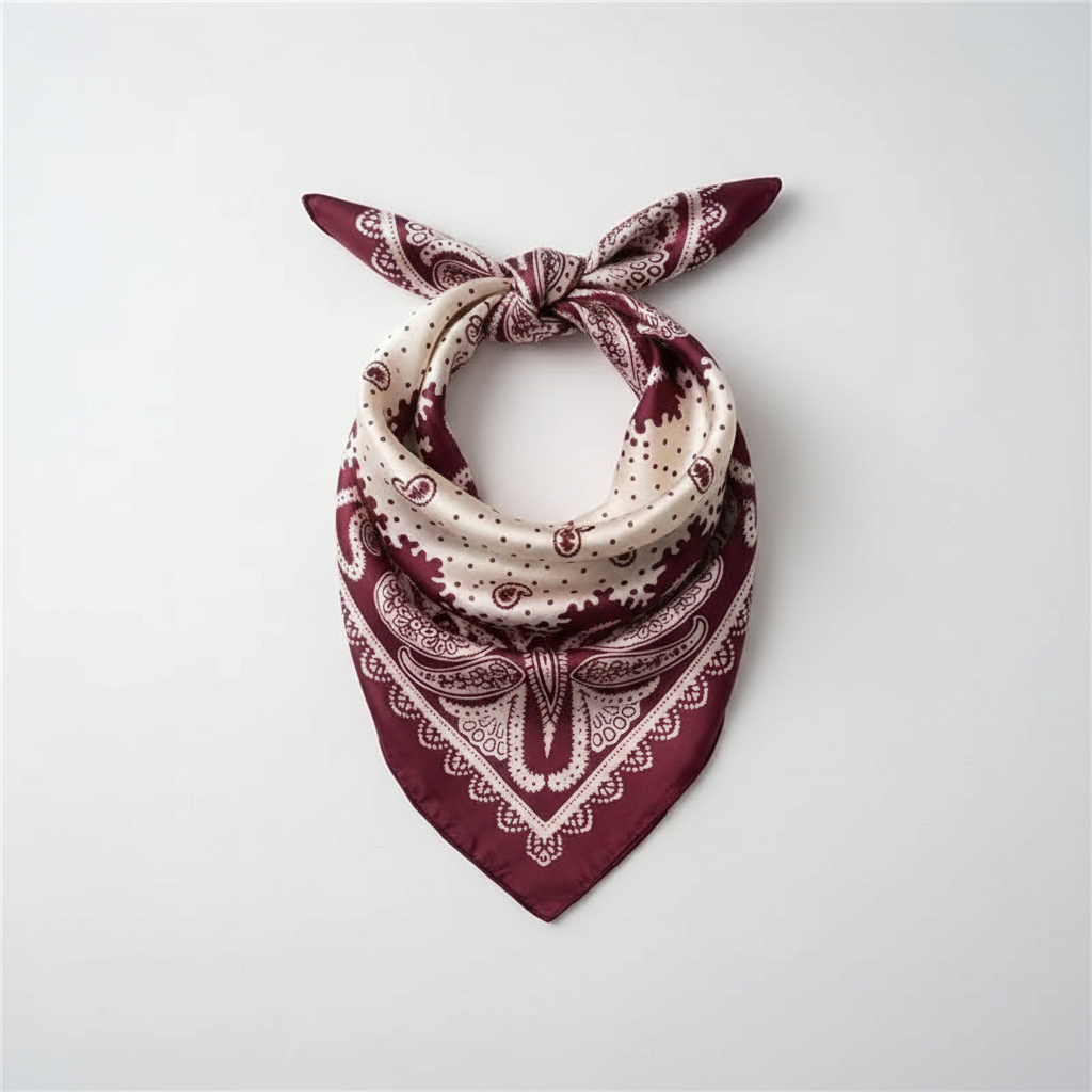 Silk Glow Bandana - Studio Flat Lay