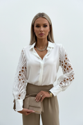 V-Neck Chiffon Blouse - Studio 1