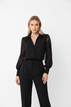 V-Neck Chiffon Blouse - Studio 4