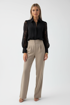 V-Neck Chiffon Blouse - Studio 5