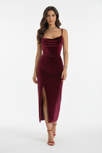 Velvet Noir Strapless Midi Dress - Studio 3