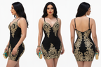 Women's Floral Mini Dress - All Angles