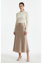 Women's Satin Midi Skirt - Studio 5